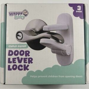 Wappa Baby Door Lever Lock 3-Pack